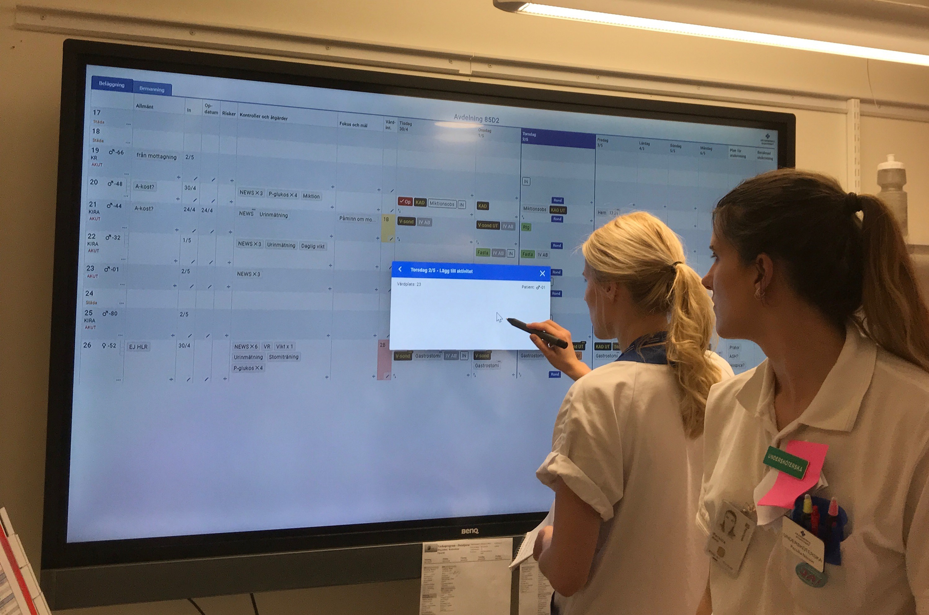 Digitaliserad visualisering och styrning av slutenvården på Akademiska sjukhuset